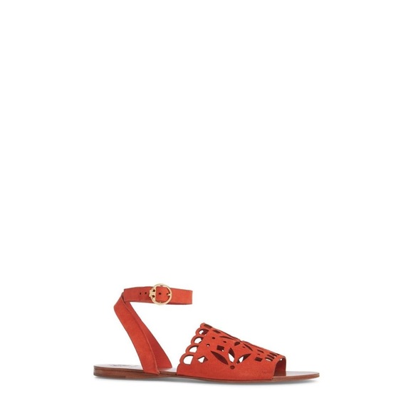 Tory Burch May Perforated Ankle Strap Sandal 6.5 NWB Including Dust Bag - Picture 12 of 13